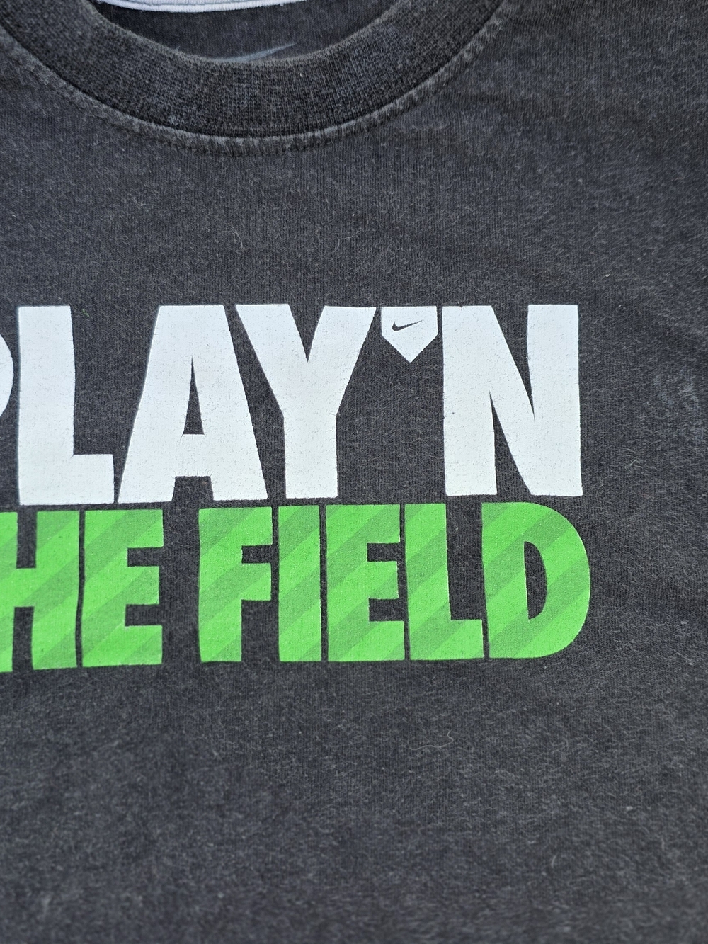 Nike Black Toddler Tee with White Front Logo